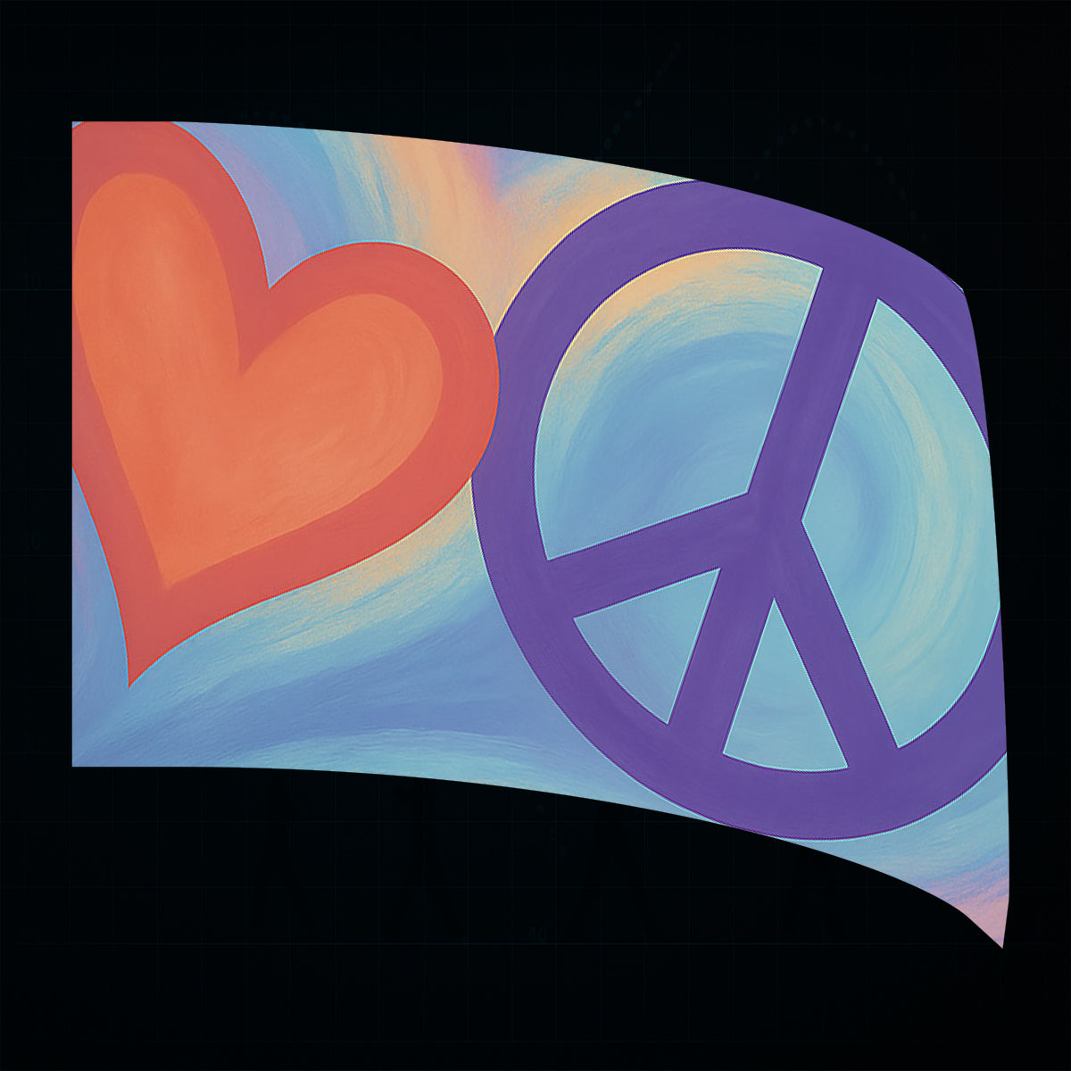 Peace and Love - Standard Flag